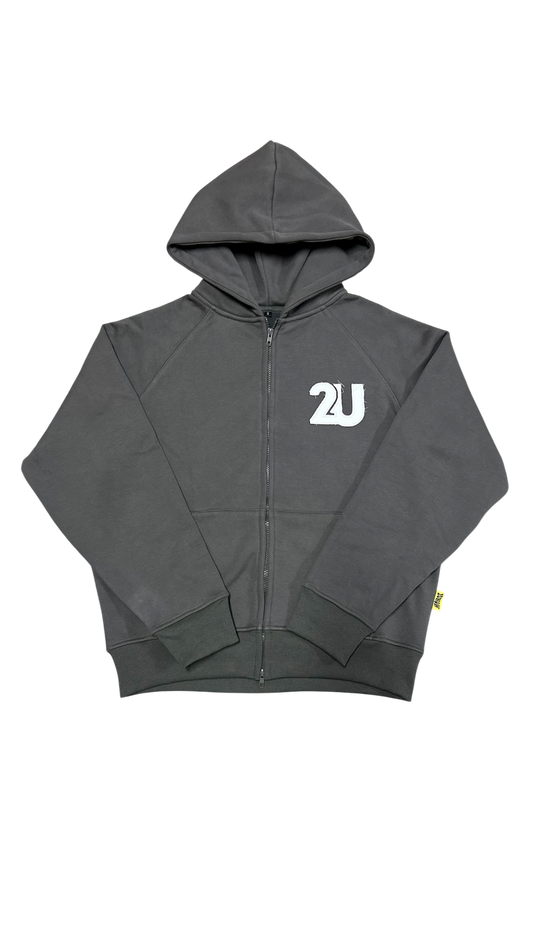 2U Zip Hoodie - Dark Grey